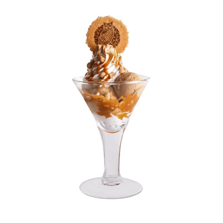 Salted caramel ice-cream dessert