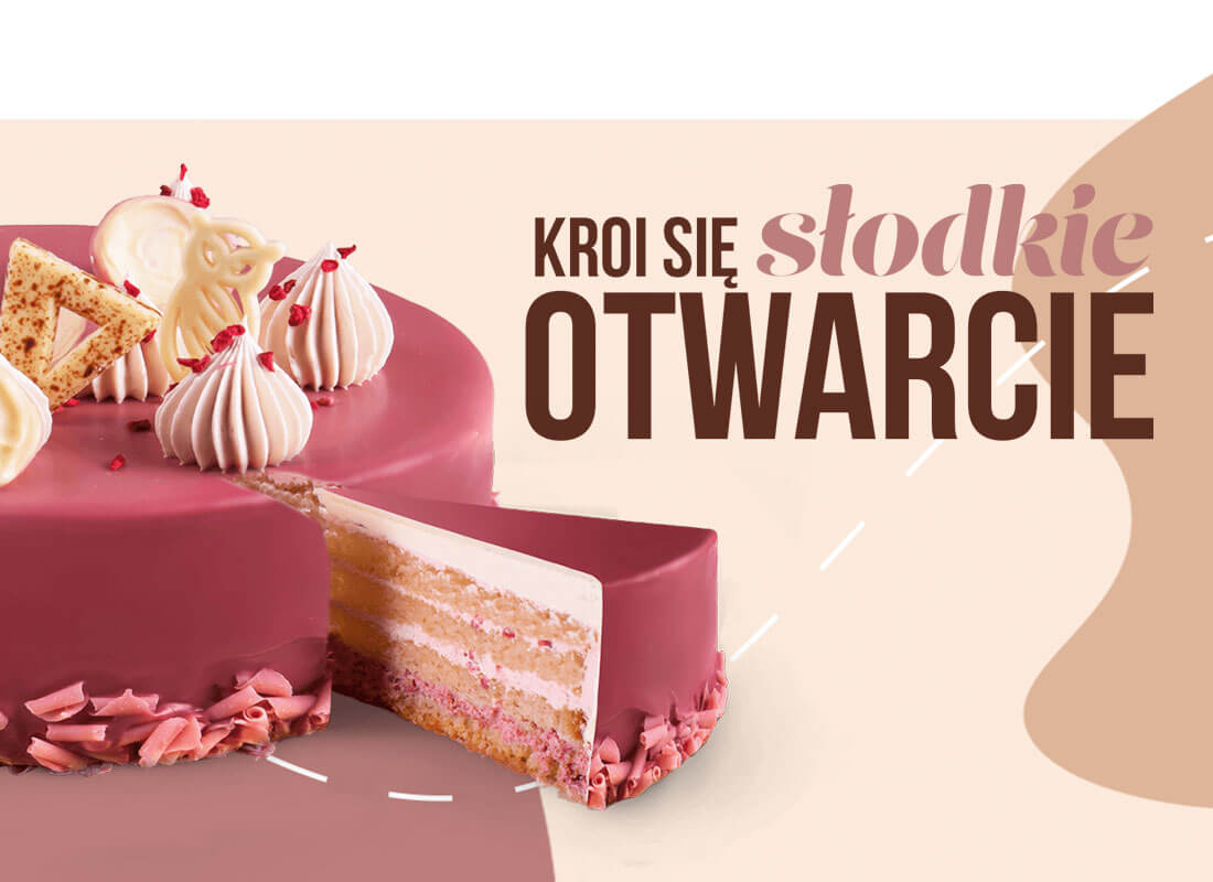 Tort chrupiąca malina – biszkopt z kremem malinowym, oblany różową polewą czekoladową, udekorowany bezami i białą czekoladą – zapowiedź słodkiego otwarcia