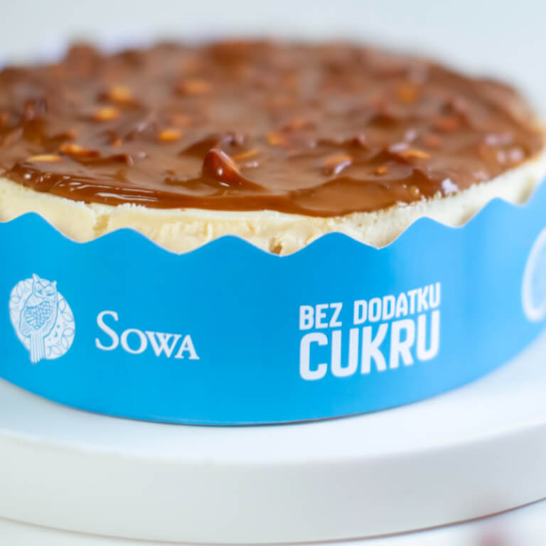 Cheesecake with Caramel and Nuts -No Added Sugar - Cheesecakes - Baked cakes - Zdjęcie 6