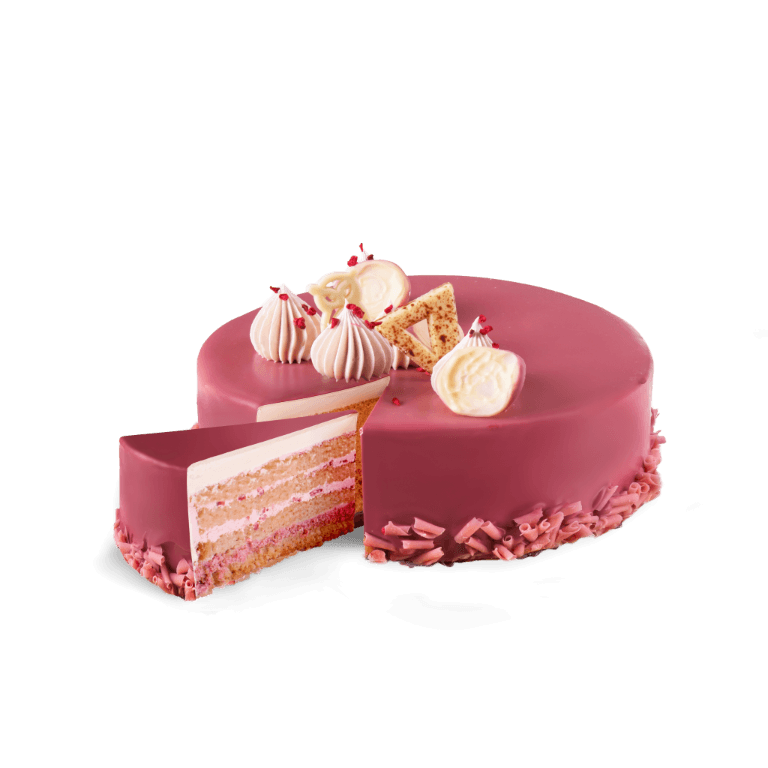 Raspberry crunch cake